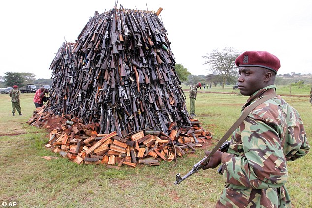 2500 illegal weapons being destroyed, a fraction of the estimated 100,000 in circulation